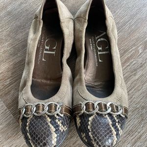 AGL Snakeskin Flats